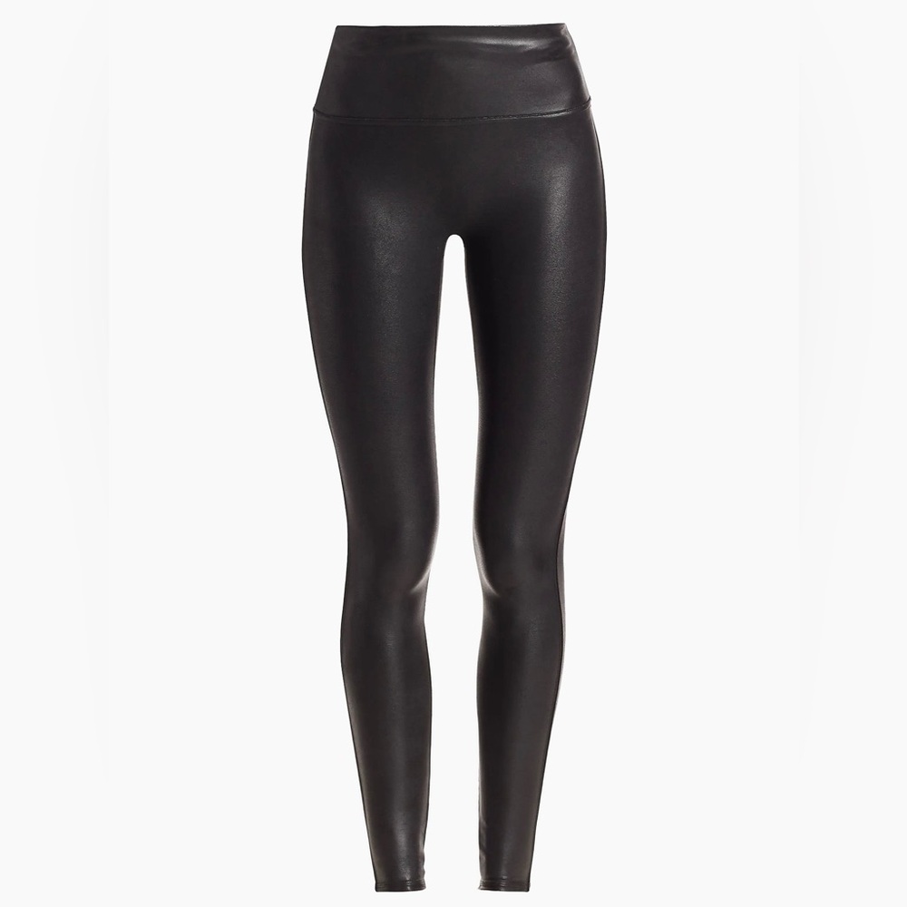NWT SPANX Faux Leather Black Women's Leggings size Large - Picture 4 of 9
